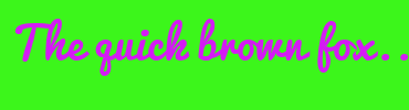 Image with Font Color D41BF4 and Background Color 3CF61B